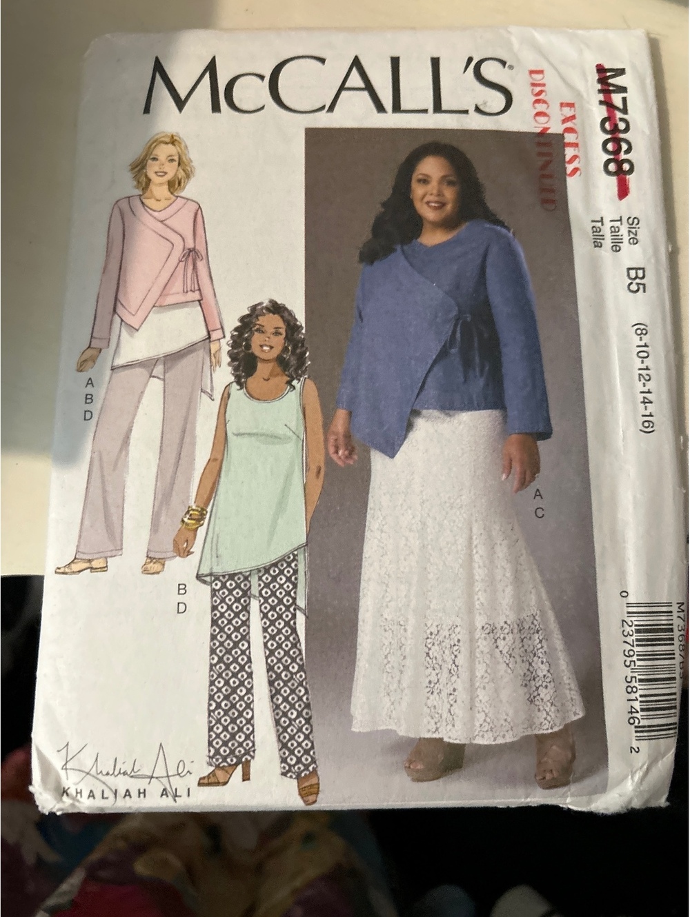 McCALL'S M7368 Women's Tunic, Skirt, and Pants Sewing Pattern Size B5 (10-12-14-